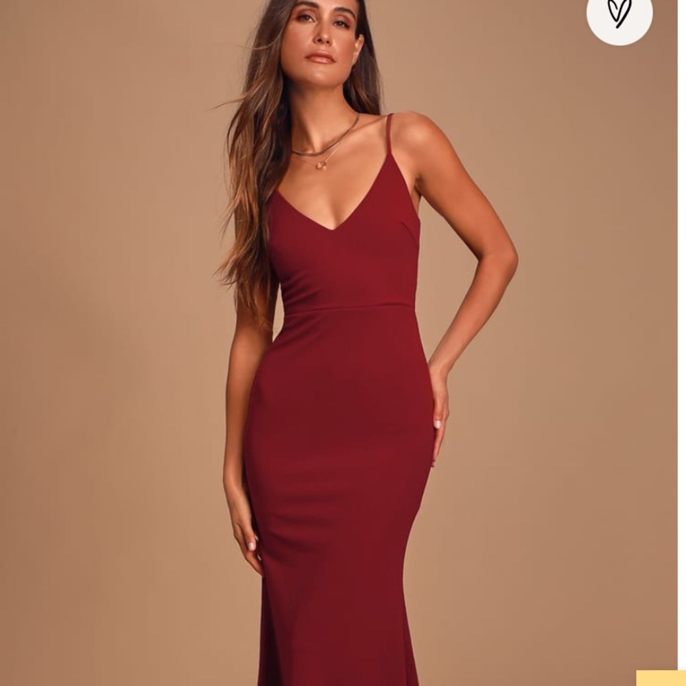 Lulus Infinite Glory Wine Red Maxi Dress